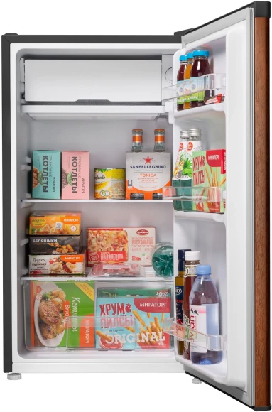 Холодильник Maunfeld MFF83WD 1-нокамерн. дерево/черный мат. Холодильник Maunfeld MFF83WD 1-нокамерн. дерево/черный мат.