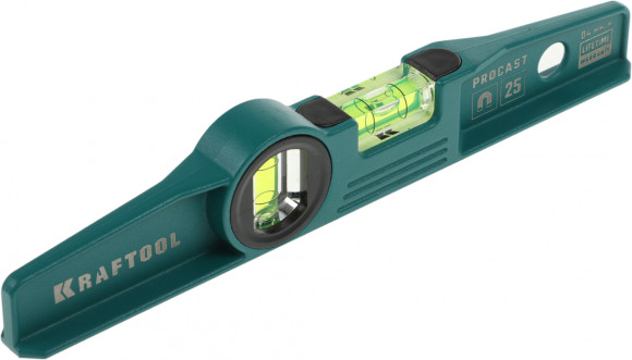 Уровень Kraftool 34717-025 пузырьковый 2глаз. магнит. литой зеленый Уровень Kraftool 34717-025 пузырьковый 2глаз. магнит. литой зеленый