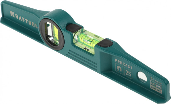 Уровень Kraftool 34717-025 пузырьковый 2глаз. магнит. литой зеленый Уровень Kraftool 34717-025 пузырьковый 2глаз. магнит. литой зеленый