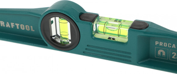 Уровень Kraftool 34717-025 пузырьковый 2глаз. магнит. литой зеленый Уровень Kraftool 34717-025 пузырьковый 2глаз. магнит. литой зеленый