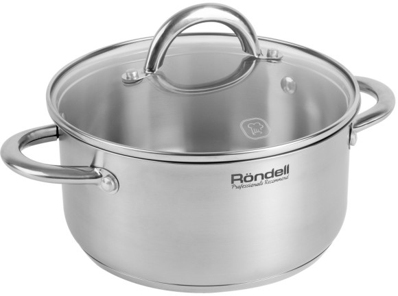 Кастрюля Rondell Point RDS-1311 2.8л. d=20см (с крышкой) стальной