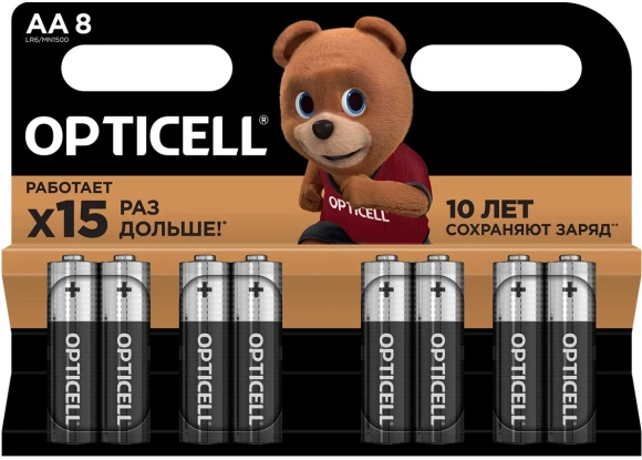 Батарея Opticell Basic LR6 AA (8шт) блистер