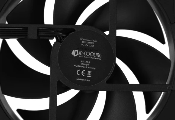 Вентилятор для корпуса ID-Cooling AF-125-K 120х120x25 черный 4-pin 30дБ Ret