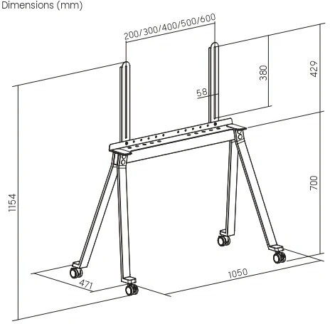 Стойка для телевизора Ultramounts UM312B черный 49"-75" макс.40кг напольный Стойка для телевизора Ultramounts UM312B черный 49"-75" макс.40кг напольный