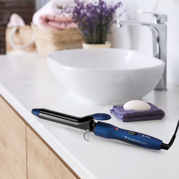 Щипцы Vitek VT-2537 B 45Вт синий макс.темп.:200С покрытие:керамическое (2537-VT-01)