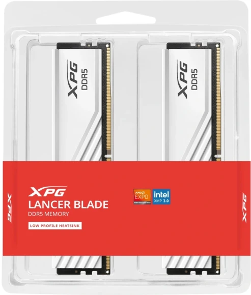 Память DDR5 2x16GB 6000MHz A-Data AX5U6000C3616G-DTLABWH XPG Lancer Blade RTL Gaming PC5-48000 CL36 DIMM UDIMM ECC 288-pin 1.35В kit dual rank с радиатором Ret Память DDR5 2x16GB 6000MHz A-Data AX5U6000C3616G-DTLABWH XPG Lancer Blade RTL Gaming PC5-48000 CL36 DIMM UDIMM ECC 288-pin 1.35В kit dual rank с радиатором Ret