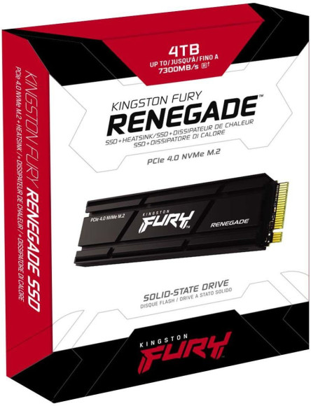 Накопитель SSD Kingston PCIe 4.0 x4 4000GB SFYRDK/4000G Fury Renegade M.2 2280 Накопитель SSD Kingston PCIe 4.0 x4 4000GB SFYRDK/4000G Fury Renegade M.2 2280