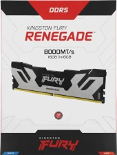 Память DDR5 16GB 8000MHz Kingston KF580C38RS-16 Fury Renegade Black RTL Gaming PC5-64000 CL38 DIMM 288-pin 1.45В single rank с радиатором Ret Память DDR5 16GB 8000MHz Kingston KF580C38RS-16 Fury Renegade Black RTL Gaming PC5-64000 CL38 DIMM 288-pin 1.45В single rank с радиатором Ret
