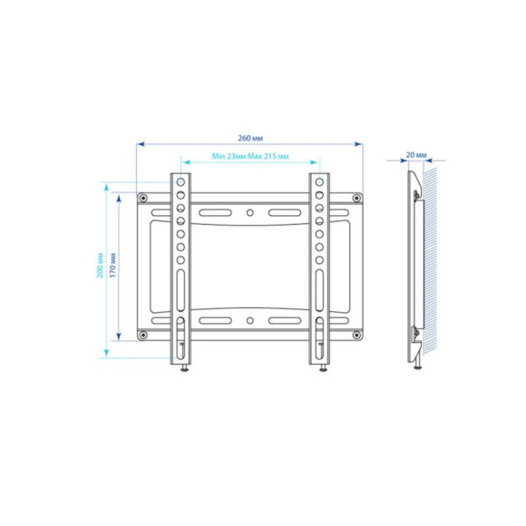Кронштейн для телевизора Kromax IDEAL-5 черный 15"-47" макс.35кг настенный фиксированный Кронштейн для телевизора Kromax IDEAL-5 черный 15"-47" макс.35кг настенный фиксированный