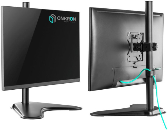 Кронштейн для мониторов Onkron D101FS черный 13"-34" макс.8кг настольный поворот и наклон Кронштейн для мониторов Onkron D101FS черный 13"-34" макс.8кг настольный поворот и наклон