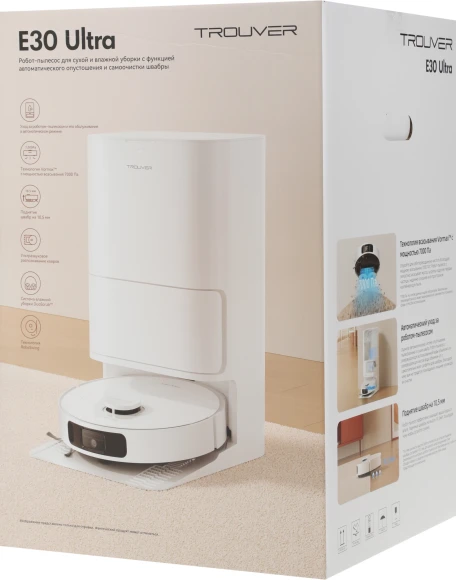 Пылесос-робот Dreame Trouver E30 Ultra 75Вт белый Пылесос-робот Dreame Trouver E30 Ultra 75Вт белый