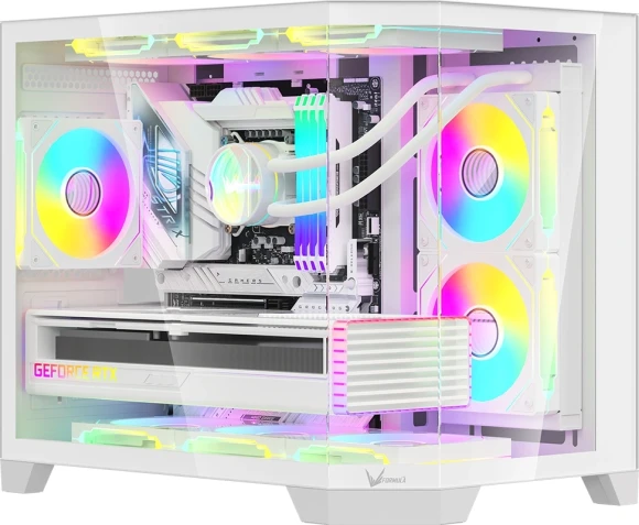 Корпус Formula Crystal Z6M Floe белый без БП ATX 4x120mm 2xUSB3.0 audio bott PSU