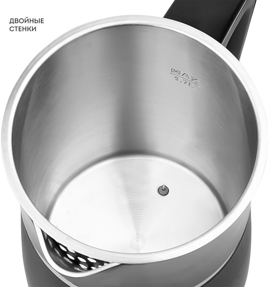 Чайник электрический Galaxy Line GL 0338 1.7л. 2200Вт черный корпус: металл/пластик (ГЛ0338Л) Чайник электрический Galaxy Line GL 0338 1.7л. 2200Вт черный корпус: металл/пластик (ГЛ0338Л)