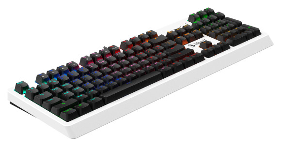 Клавиатура A4Tech B810RC механическая белый/черный USB for gamer LED (B810RC ( WHITE )) кабель 1.8м
