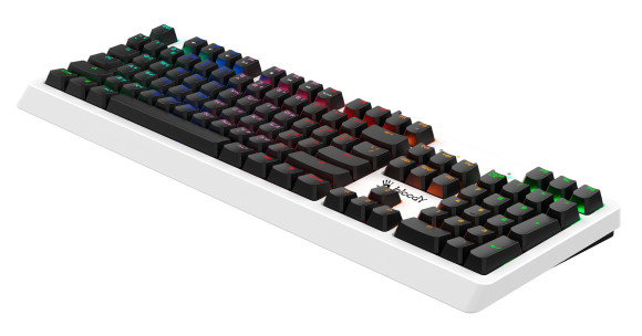 Клавиатура A4Tech B810RC механическая белый/черный USB for gamer LED (B810RC ( WHITE )) кабель 1.8м