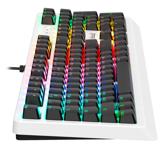 Клавиатура A4Tech B810RC механическая белый/черный USB for gamer LED (B810RC ( WHITE )) кабель 1.8м
