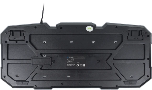 Клавиатура Оклик 700G Dynasty черный USB Multimedia for gamer LED (1061657) кабель 1.6м