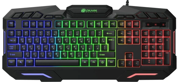 Клавиатура Оклик 700G Dynasty черный USB Multimedia for gamer LED (1061657) кабель 1.6м