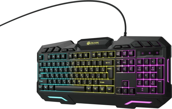Клавиатура Оклик 700G Dynasty черный USB Multimedia for gamer LED (1061657) кабель 1.6м