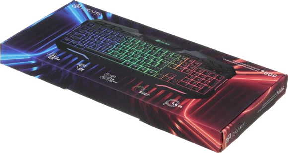 Клавиатура Оклик 700G Dynasty черный USB Multimedia for gamer LED (1061657) кабель 1.6м