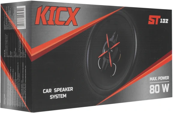 Колонки автомобильные Kicx ST 132 80Вт 89дБ 4Ом 13см (5дюйм) (ком.:2кол.) коаксиальные трехполосные