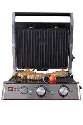 Электрогриль GFGril GF-165 2000Вт черный/серебристый Электрогриль GFGril GF-165 2000Вт черный/серебристый