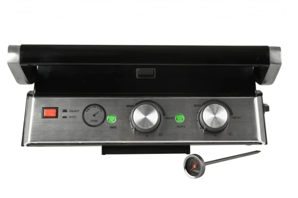 Электрогриль GFGril GF-165 2000Вт черный/серебристый Электрогриль GFGril GF-165 2000Вт черный/серебристый