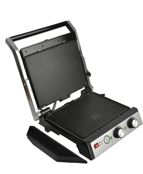Электрогриль GFGril GF-165 2000Вт черный/серебристый Электрогриль GFGril GF-165 2000Вт черный/серебристый