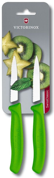 Набор ножей кухон. Victorinox Swiss Classic 6.7636.L114B компл.:2предм. салатовый блистер