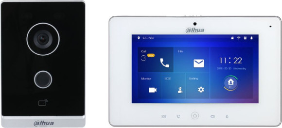 Комплект домофона Dahua DHI-KTW01 белый