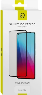 Защитное стекло для экрана Redline черный для Honor X6a 2.5D 1шт. (УТ000036724)