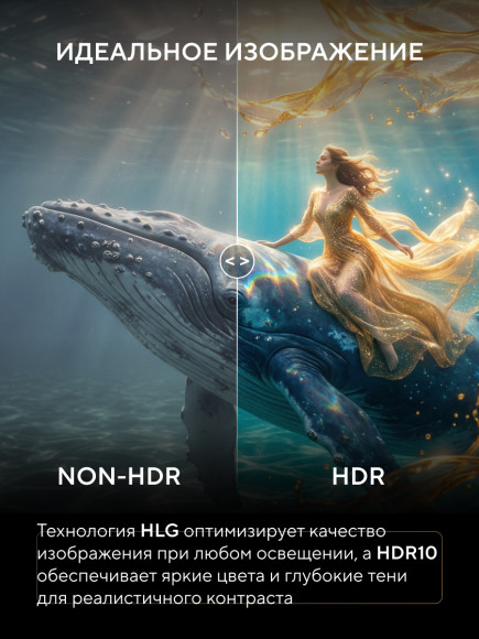 Телевизор LED Hyundai 32" H-LED32BS5011 Google TV Frameless Metal черный/черный HD 60Hz DVB-T DVB-T2 DVB-C DVB-S DVB-S2 USB WiFi Smart TV