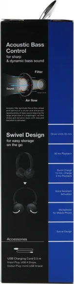 Гарнитура накладные Panasonic RB-HF420BGEK черный беспроводные bluetooth оголовье Гарнитура накладные Panasonic RB-HF420BGEK черный беспроводные bluetooth оголовье