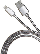 Кабель Premier 6-703M2 1.0S USB (m)-Lightning (m) 1м серебристый пакет Кабель Premier 6-703M2 1.0S USB (m)-Lightning (m) 1м серебристый пакет