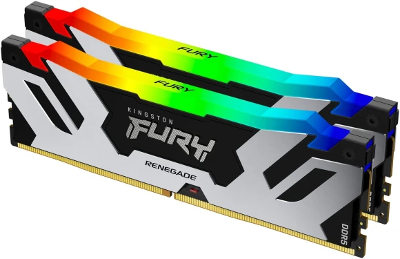 Память DDR5 2x32GB 6400MHz Kingston KF564C32RSAK2-64 Fury Renegade XMP RGB RTL Gaming PC5-51200 CL32 DIMM 288-pin 1.4В kit dual rank с радиатором Ret Память DDR5 2x32GB 6400MHz Kingston KF564C32RSAK2-64 Fury Renegade XMP RGB RTL Gaming PC5-51200 CL32 DIMM 288-pin 1.4В kit dual rank с радиатором Ret