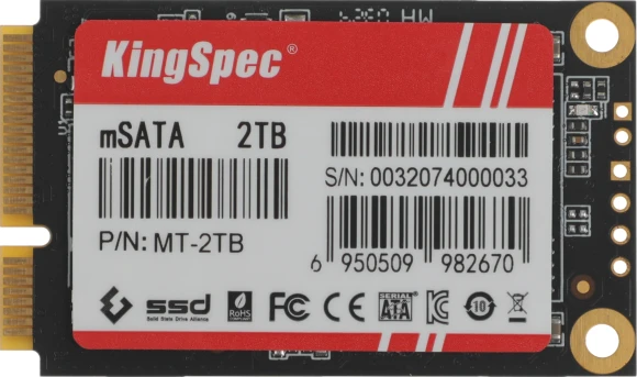 Накопитель SSD Kingspec SATA-III 2TB MT-2TB MT Series mSATA Накопитель SSD Kingspec SATA-III 2TB MT-2TB MT Series mSATA