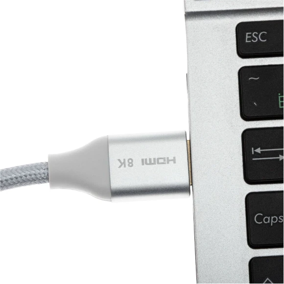 Кабель аудио-видео Cactus CS-HDMI.2.1-1.8 HDMI (m)/HDMI (m) 1.8м. позолоч.конт. серебристый Кабель аудио-видео Cactus CS-HDMI.2.1-1.8 HDMI (m)/HDMI (m) 1.8м. позолоч.конт. серебристый