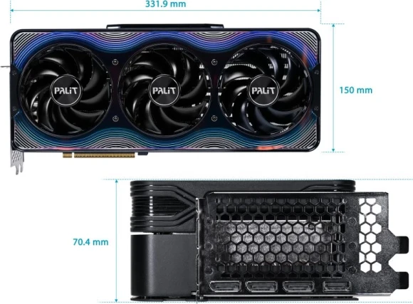 Видеокарта Palit PCI-E 5.0 PA-RTX5090 GAMEROCK OC NVIDIA GeForce RTX 5090 32Gb 512bit GDDR7 2017/28000 HDMIx1 DPx3 HDCP Ret