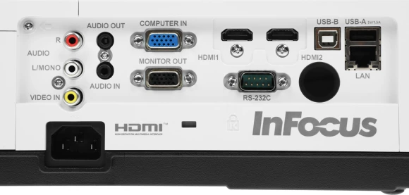 Проектор Infocus IN1034 LCD 5000Lm LS (1024x768) 50000:1 ресурс лампы:10000часов 1xUSB typeA 1xUSB typeB 2xHDMI 3.3кг