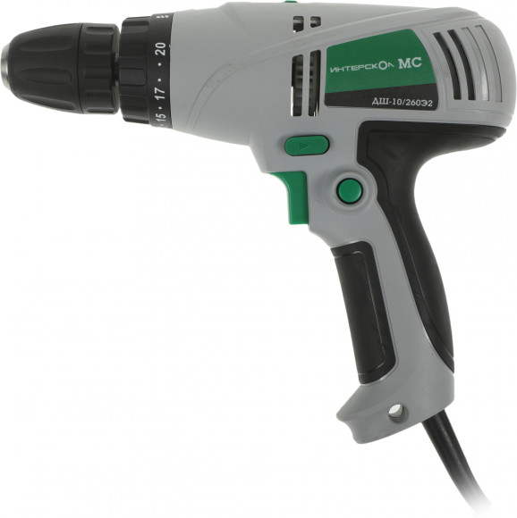 Дрель-шуруповерт Интерскол ДШ-10/260Э2 260Вт патрон:быстрозажимной (211.3.0.30) Дрель-шуруповерт Интерскол ДШ-10/260Э2 260Вт патрон:быстрозажимной (211.3.0.30)