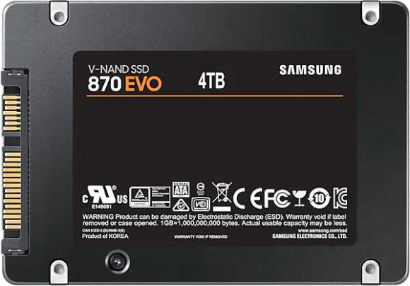 Накопитель SSD Samsung SATA-III 4TB MZ-77E4T0BW 870 EVO 2.5"