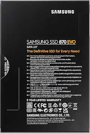 Накопитель SSD Samsung SATA-III 4TB MZ-77E4T0BW 870 EVO 2.5"
