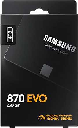 Накопитель SSD Samsung SATA-III 4TB MZ-77E4T0BW 870 EVO 2.5"