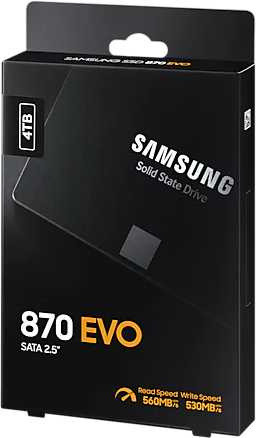 Накопитель SSD Samsung SATA-III 4TB MZ-77E4T0BW 870 EVO 2.5"