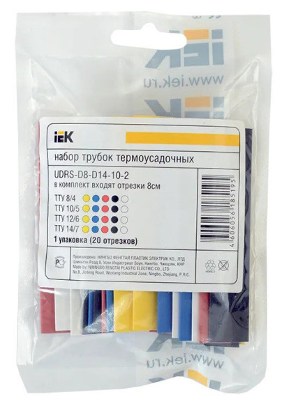 Трубка терм. IEK ТТУ дл.80мм (упак.:20шт) (UDRS-D2-D8-10-3)