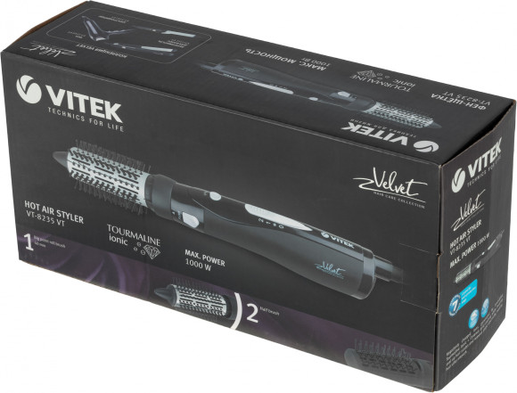Фен-щетка Vitek VT-8235 VT 1000Вт фиолетовый (8235-VT-01)