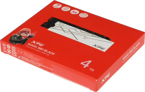 Накопитель SSD A-Data PCIe 5.0 x4 4TB SMAR-980B-4TCS Mars 980 Blade M.2 2280