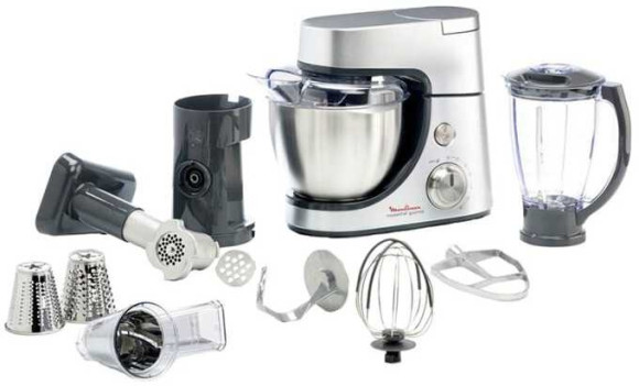 Кухонная машина Moulinex QA51AD10 планетар.вращ. 1100Вт серебристый/черный Кухонная машина Moulinex QA51AD10 планетар.вращ. 1100Вт серебристый/черный