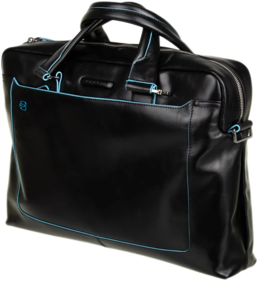 Деловая сумка Piquadro Blue Square CA3335B2/N с отделением для ноутбука 15" черная натур.кожа