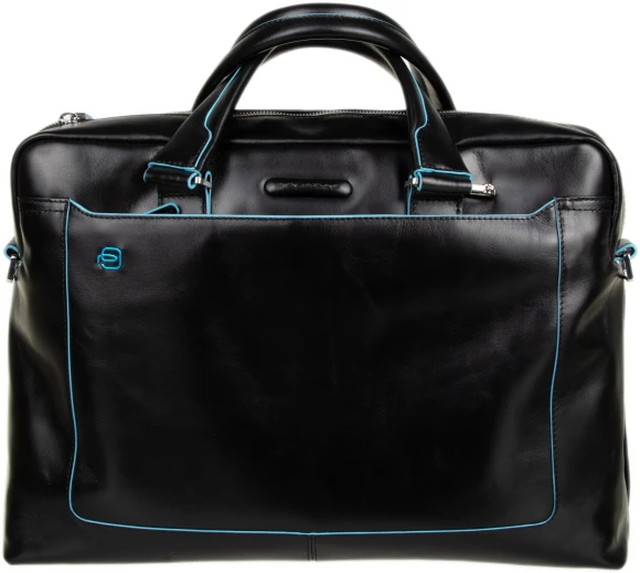 Деловая сумка Piquadro Blue Square CA3335B2/N с отделением для ноутбука 15" черная натур.кожа